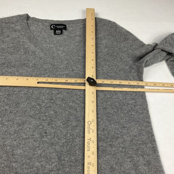 C by Bloomingdales Cashmere Tunic Sweater Small Gray Layered Hem Soft Pullover - Picture 7 of 9